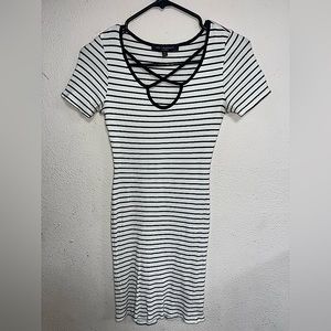 One Clothing Striped Soft Jersey Knitted Mini Dress